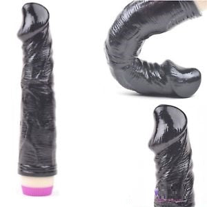 8 Inch Black Stud Vibrator Dildo