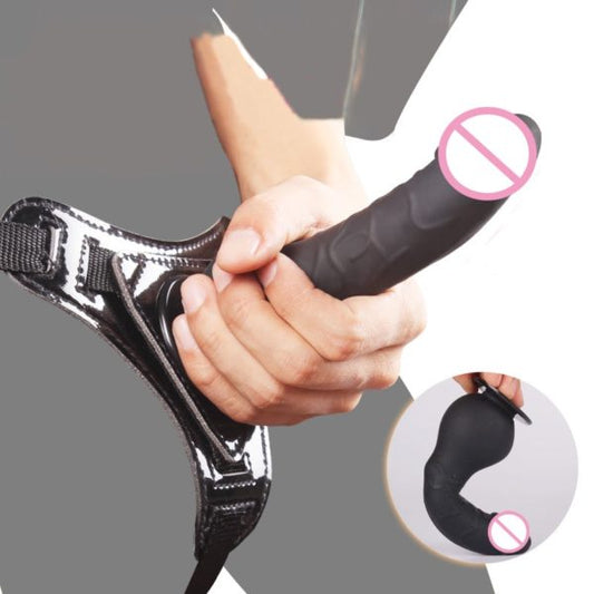 Black Strapon Realistic Dildo