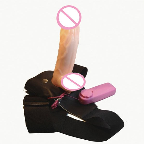 Hollow Strap on Dildo Vibrator