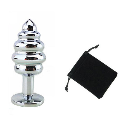 Spiral Beads Stainless Steel Metal Butt Plug