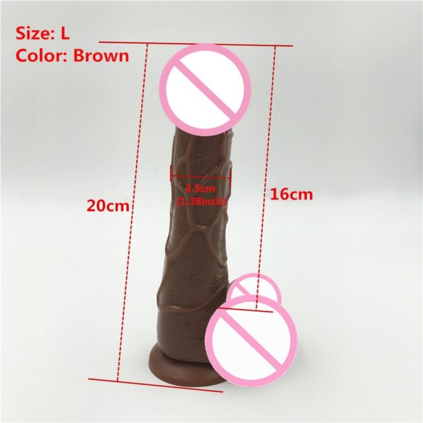8 Inch Brown Realistic Flexible Dildo online