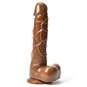 8 Inch Brown Realistic Flexible Dildo
