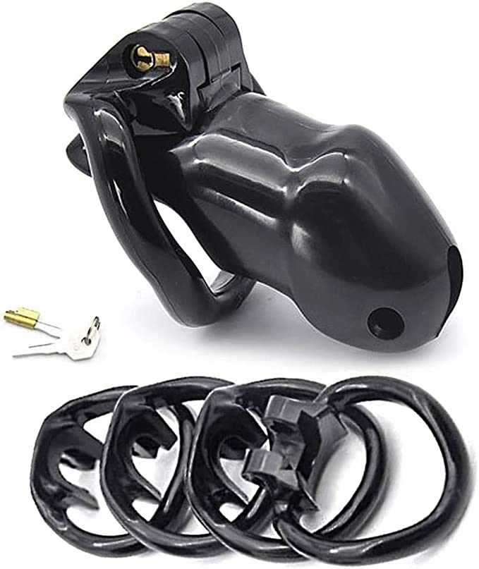 Chastity Cage Cock Ring - Black in India