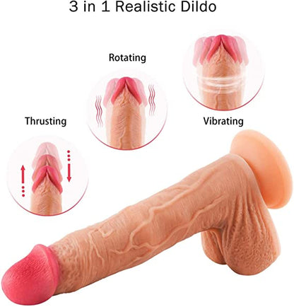 10 Inch 7 Speed Thrusting Dildo Vibrator Sex Toy for Women