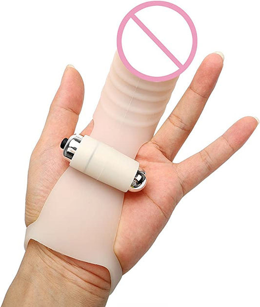 Finger Sleeve with Bullet Vibrator G spot Stimulator fingertip Orgasm