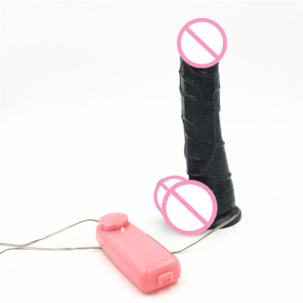 8 Inch Black Realistic Dildo With Vibration online