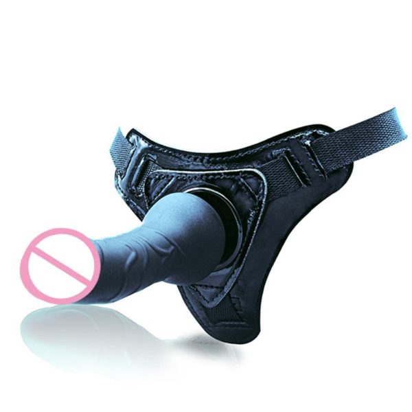 Black Strapon Realistic Dildo - sex toys