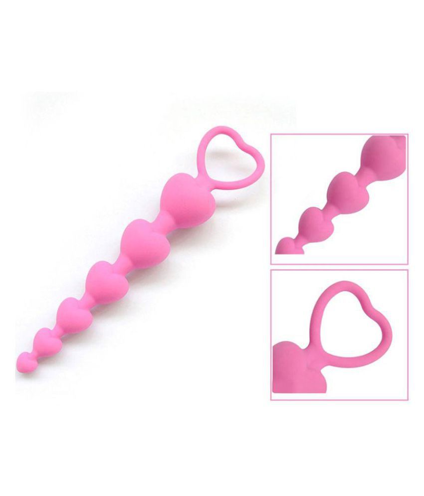 Silicone Heart Shaped Beads Anal Toy